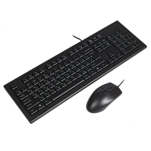 Комплект дротовий (клавіатура+мишка), A4Tech KR-8572 Black, чорний, USB