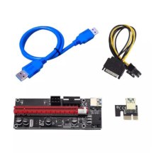 Райзер PCI-E 1x to 16x 6pin, Molex, SATA, USB 3.0, AM-AM, 0.6 м (RZRver9S)