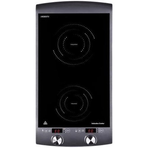 Плитка настільна Ardesto індукційна, комфорок - 2 на 1.3кВт + 1.6кВт вертик., керування - сенсорне, таймер, чорний