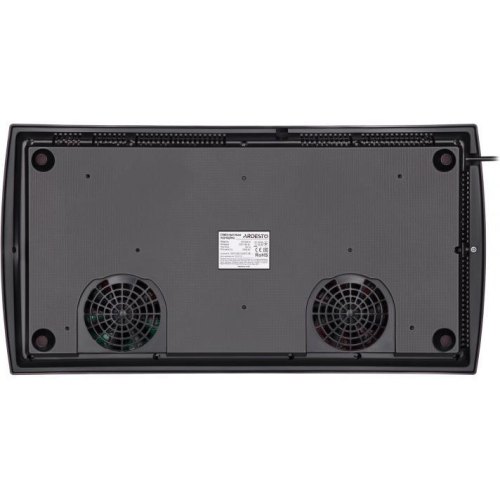 Плитка настільна Ardesto індукційна, комфорок - 2 на 1.3кВт + 1.6кВт вертик., керування - сенсорне, таймер, чорний