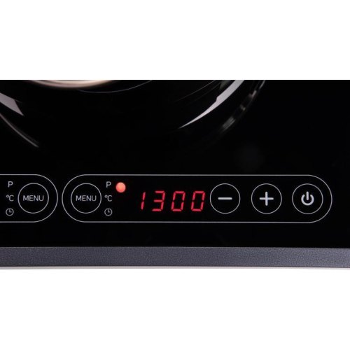 Плитка настільна Ardesto індукційна, комфорок - 2 на 1.3кВт + 1.6кВт горизонт., керування - сенсорне, таймер, чорний