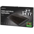 Плитка настільна Ardesto індукційна, комфорок - 2 на 1.3кВт + 1.6кВт горизонт., керування - сенсорне, таймер, чорний
