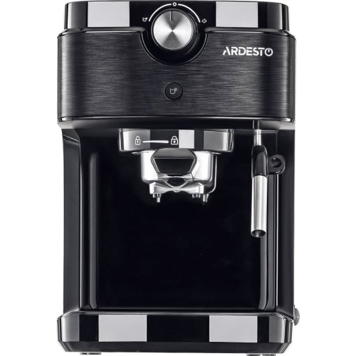 Кавоварка Ardesto рожкова 1л, мелена, ручний капучинатор, чорний