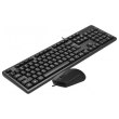 Комплект дротовий (клавіатура+мишка), A4Tech KK-3330S Black, USB, чорний
