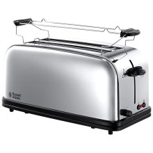 Тостер Russell Hobbs Chester 1600Вт, довгі слоти на 4 тости, метал, сріблястий