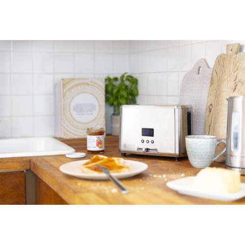 Тостер Russell Hobbs Compact Home 820Вт, метал, 1 слот, LED дисплей, сріблястий