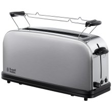Тостер Russell Hobbs Oxford 1000Вт, довгі слоти, метал, сріблястий