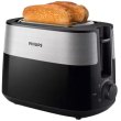 Тостер Philips Daily Collection 830Вт, метал/пластик, чорний