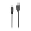 Kабель KITs USB 2.0 to Lightning cable, 2A, 1m, black