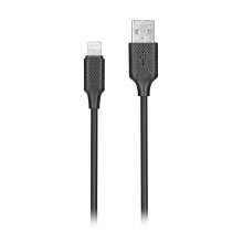 Kабель KITs USB 2.0 to Lightning cable, 2A, 1m, black