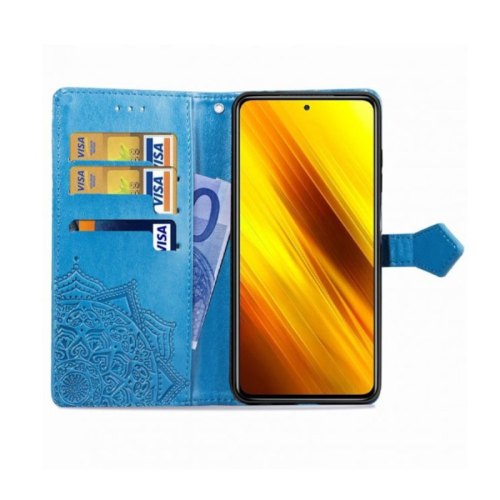 Шкіряний чехол-книжка Art Case з візитницею для TECNO POP 2F (синій)