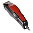 Машинка для стрижки WAHL 100 Combo, від мережі, вібраційний мотор, насадок-9, тример, кейс, сталь, чорно-червоний