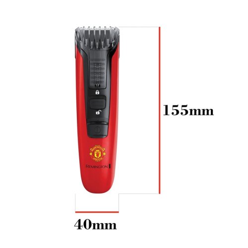 Тример Remington Beard Boss Manchester United, для бороди і вусів, акум., роторний мотор, насадок-1, сталь, червоний