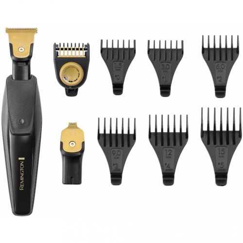 Тример Remington T-Series, для бороди і вусів, акум., роторний мотор, насадок-8, сталь, чорний