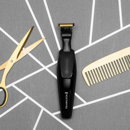 Тример Remington T-Series, для бороди і вусів, акум., роторний мотор, насадок-8, сталь, чорний