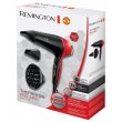 Фен Remington Thermacare Pro, 2200Вт, 3 режими, дифузор, іоніз-я, хол. обдув, чохол , чорно-червоний
