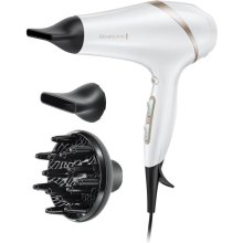 Фен Remington HydraLuxe, 2300Вт, 3 режими, дифузор, іоніз-я, хол. обдув, білий