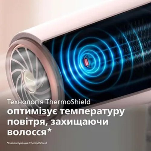 Фен Philips 5000 Series, 2100Вт, 3 режими, іонізація, хол. обдув, білий