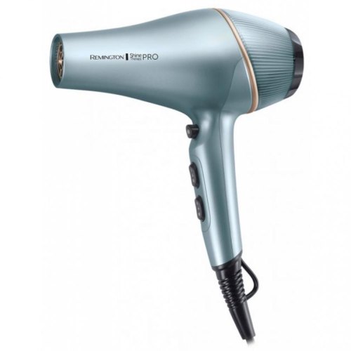 Фен Remington Shine Therapy PRO, 2200Вт, 3 режими, дифузор, іоніз-я, хол. обдув, блакитний