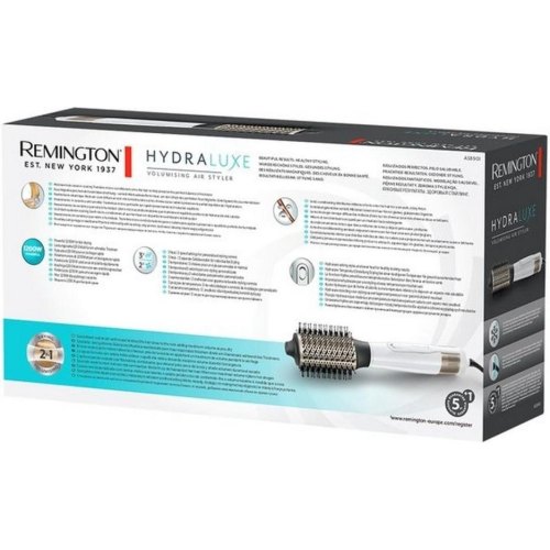 Фен-щітка Remington HydraLuxe, 1200Вт, 3 режими, іонізація, хол. обдув, кераміка, білий