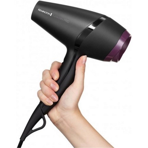 Фен Remington Supercare PRO 2100 AC motor, 2100Вт, 3 режими, іоніз-я, хол. обдув, чорний