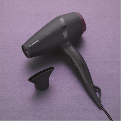 Фен Remington Supercare PRO 2100 AC motor, 2100Вт, 3 режими, іоніз-я, хол. обдув, чорний