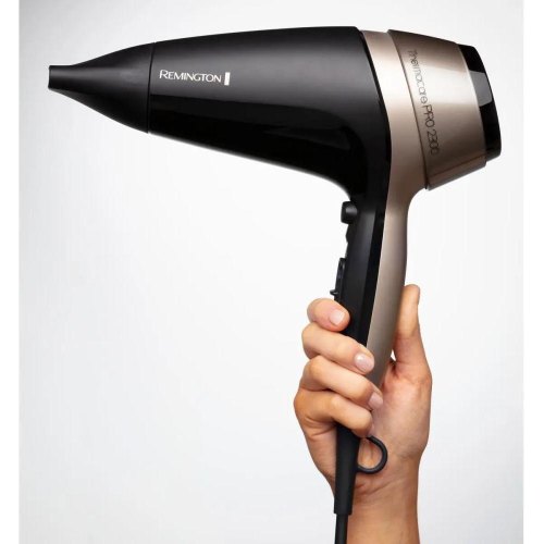 Фен Remington Thermacare Pro, 2100Вт, 3 режими, дифузор, турмалинова іонізація, холодний обдув, чорно-коричневий