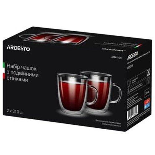 Набір чашок Ardesto з подвійними стінками 310 мл (AR2631GH)