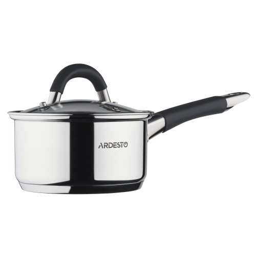 Ківш Ardesto Gemini Salerno скляна кришка 0.8 л (AR1908SS)