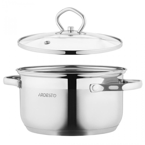 Каструля Ardesto Gemini Bari скляна кришка 2.3 л (AR1923SS)
