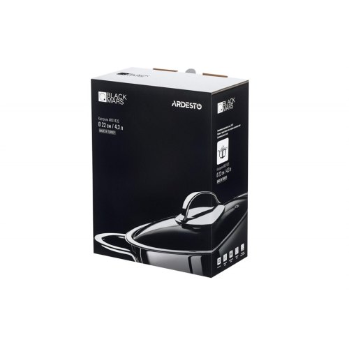 Каструля Ardesto Black Mars скляна кришка 4.3 л (AR0743S)