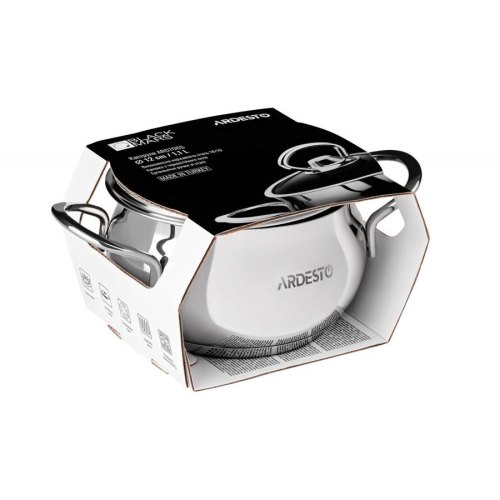 Каструля Ardesto Black Mars скляна кришка 1.1 л (AR0706S)