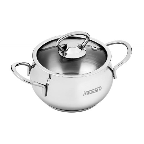 Каструля Ardesto Black Mars скляна кришка 1.1 л (AR0706S)