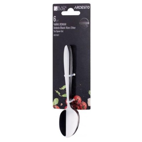 Набір чайних ложок Ardesto Black Mars Ether 6 пр (AR0706ET)