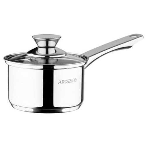 Ківш Ardesto Gemini скляна кришка 1.1 л (AR3211SS)