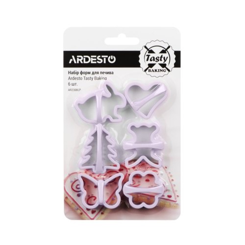 Набір форм для печива Ardesto Tasty baking 6 шт ліловий (AR2308LP)