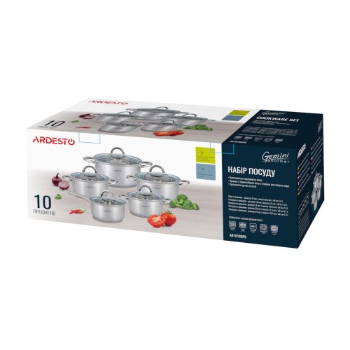 Набір посуду Ardesto Gemini Gourmet Andria 10 предметів (AR1910GPS)