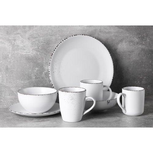Тарілка обідня Ardesto Lucca 26 см White (AR2926WM)