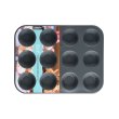 Форма для випікання мафінів Ardesto Tasty baking на 12 шт 35x26.5 см сірий голубий (AR2305T)