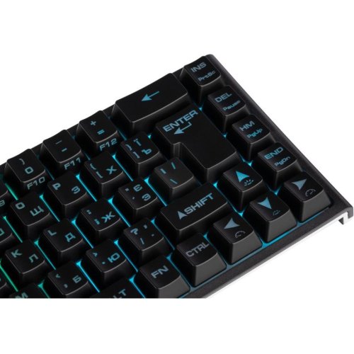 Клавіатура дротова, 2E GAMING KG350 RGB 68key USB Black UKR