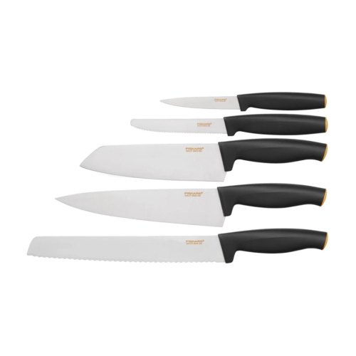 Набір ножів в дерев'яному блоці Fiskars Essential 5 шт (1023782)