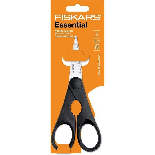 Ножиці кухонні Fiskars Essential з відкривачкою для пляшок 20 см (1023820)