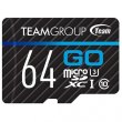 TEAM 64 GB microSDXC UHS-I U3 V30 GO + SD Adapter TGUSDX64GU303