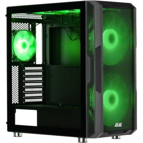 Корпус 2E GAMING CONTEGO NEO (GW05) MidT,EATX,2xUSB2.0, 2xUSB3.0, 2x200мм ARGB,3x120мм ARGB,  скло (бічна панель),без БЖ,чорний