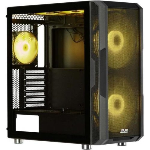 Корпус 2E GAMING CONTEGO NEO (GW05) MidT,EATX,2xUSB2.0, 2xUSB3.0, 2x200мм ARGB,3x120мм ARGB,  скло (бічна панель),без БЖ,чорний