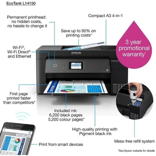 Багатофункціональний пристрій Epson L14150 (C11CH96404)