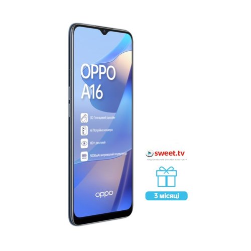 Смартфон Oppo A16 3/32Gb Black