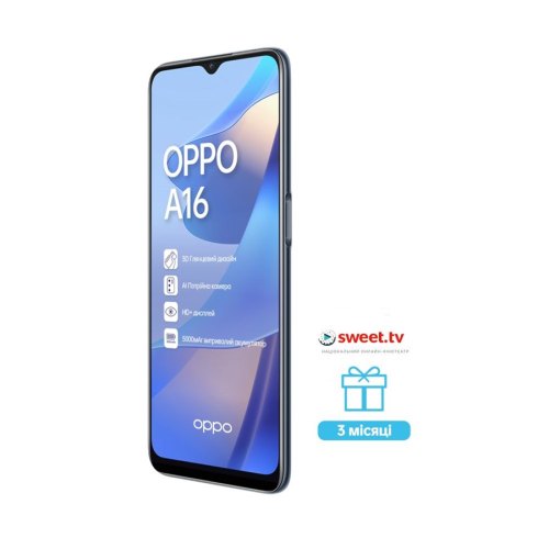 Смартфон Oppo A16 3/32Gb Black