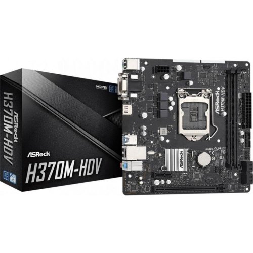 Материнська плата ASRock H370M-HDV s1151 H370 2xDDR4 HDMI DVI VGA mATX