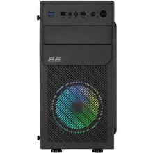 Корпус 2E BASIS (2E-RD850) MiniT, Micro ATX,Mini ITX,2xUSB2.0,1xUSB3.0,1x120ммARGB,акрил (бокова панель),без БЖ,чорний